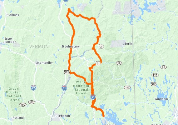 Laconia Bike Week Map Laconia Motorcycle Rides | Eaglerider
