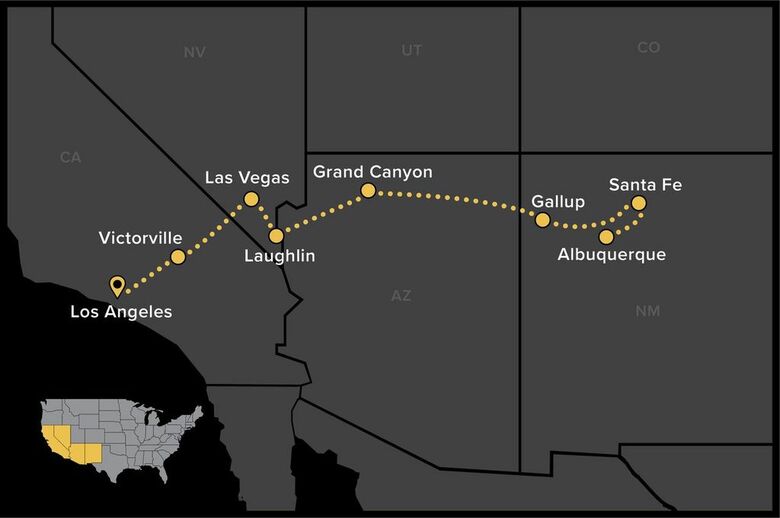 Route 66 Motorcycle Tour - Albuquerque to Los Angeles