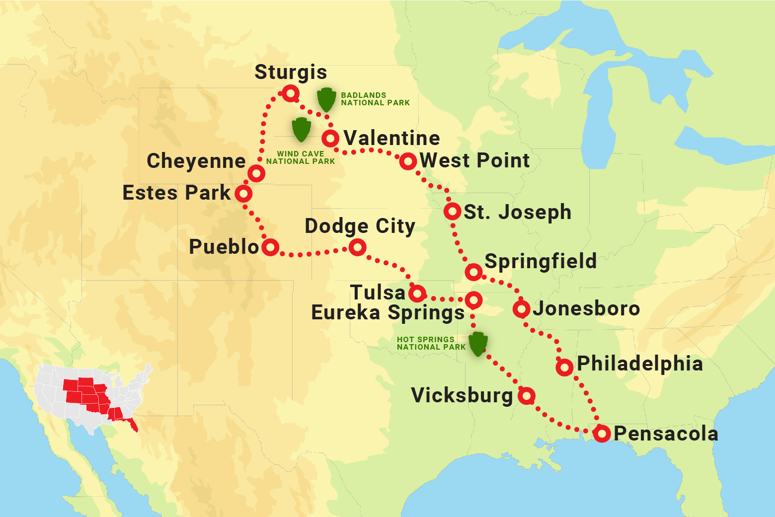Sturgis Motorcycle Ride Maps Florida To Sturgis Motorcycle Tour | Self-Drive Motorcycle Tour