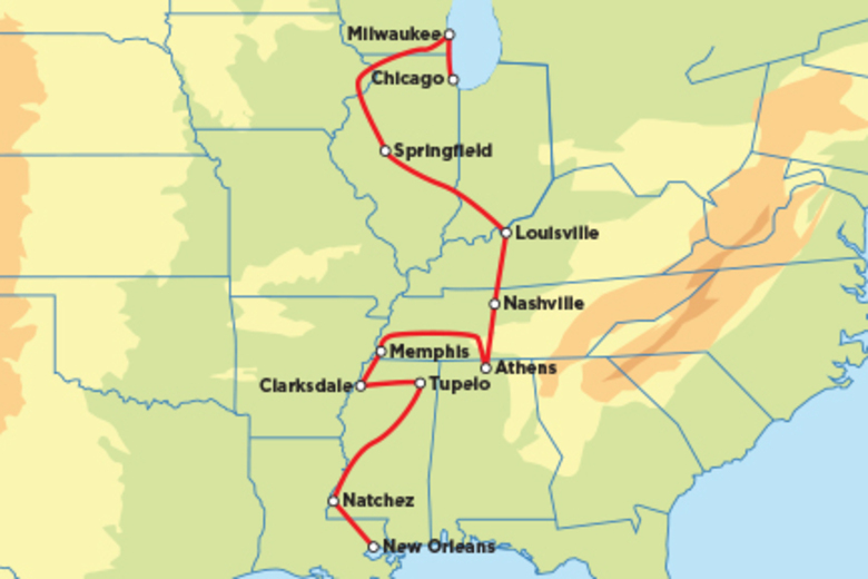 Triple B Self-Guided Tour map